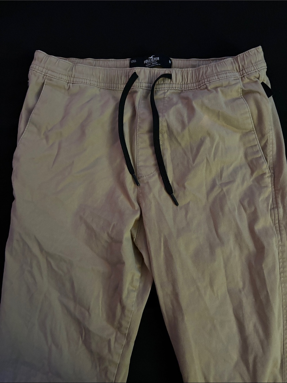 Hollister Men's Tan Drawstring Chinos